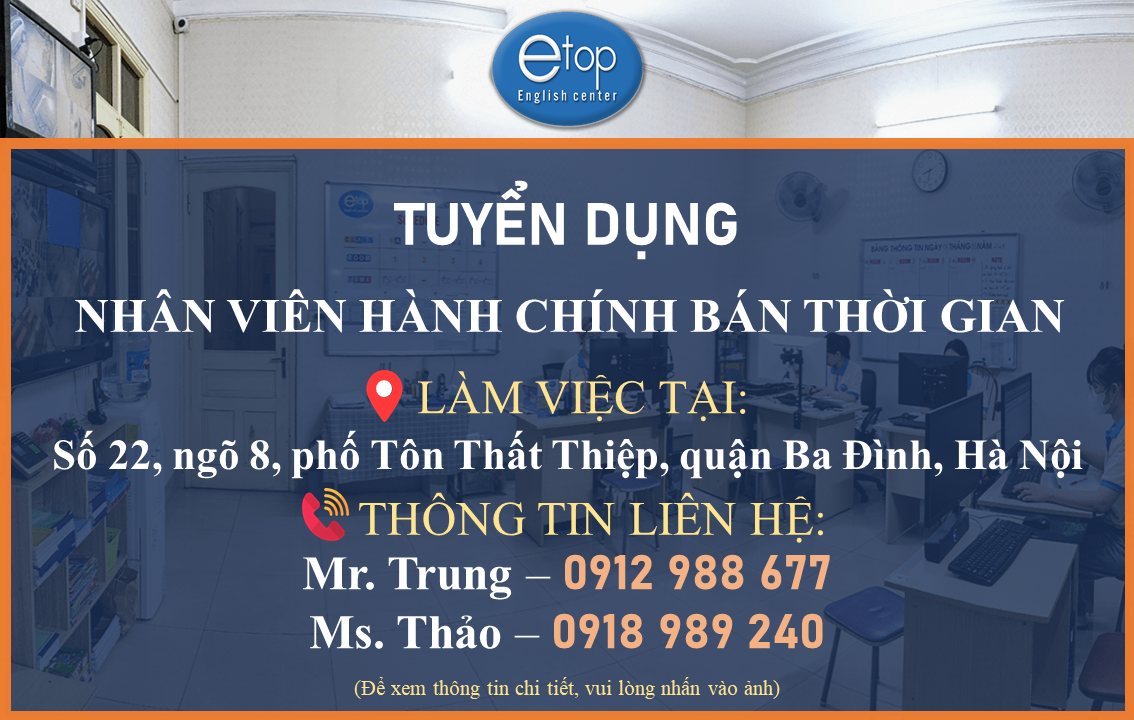 TUYỂN DỤNG NHÂN VIÊN HÀNH CHÍNH